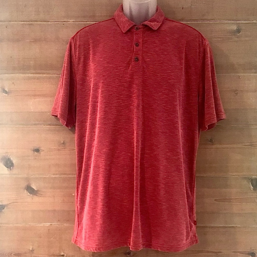 Tommy Bahama Java Red Island Zone Polo Shirt SZ L